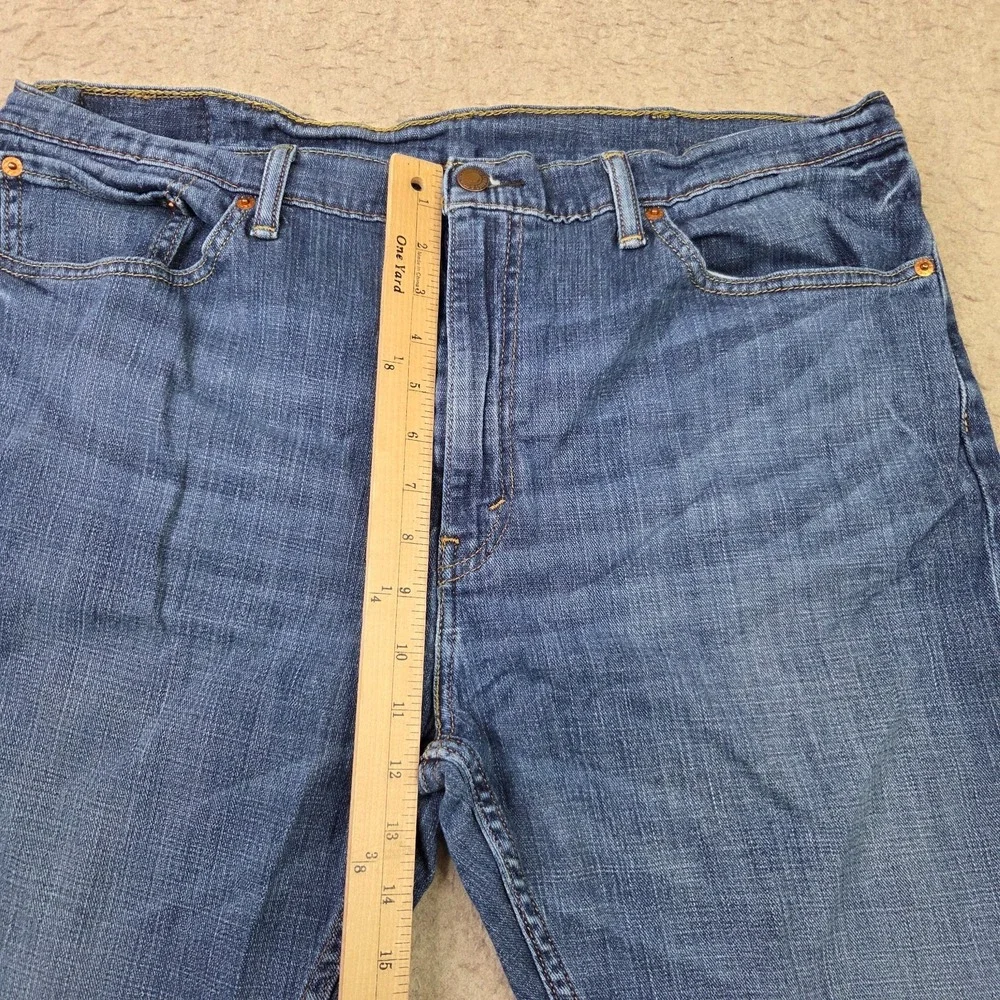 Levi's 505 Jeans Mens 38x32 Blue Denim Regular Fit Straight Leg Stretch Workwear